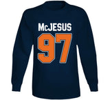 Mcjesus Connor Mcdavid Edmonton Hockey Fan Funny T Shirt