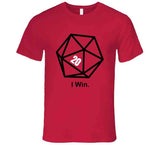 Big Bang Theory Sheldon's 20 Sided Dice T Shirt