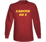 Cancun On 3 Kansas City Football Fan T Shirt