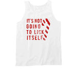 Its Not Going To Lick Itself Funny Christmas Candy Cane Crewneck Sweatshirt