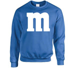 Letter M Blue Halloween Costume T Shirt