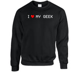 I Love My Geek Funny 8BIT T Shirt