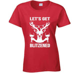 Let's Get Blitzened Funny Christmas Holiday Reindeer Crewneck Sweatshirt