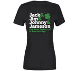 Jack Jim Johnny Jameson Four Fathers Of St Patricks Day Funny Party T Shirt