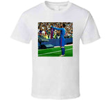 Lionel Messi Holding Up Barcelona Jersey Futbol Fan T Shirt