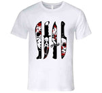 Horror Movie Characters Knives Scream Jason Voorhees Michael Myers Chucky Halloween T Shirt