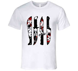 Horror Movie Characters Knives Scream Jason Voorhees Michael Myers Chucky Halloween T Shirt