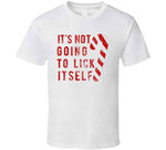 Its Not Going To Lick Itself Funny Christmas Candy Cane Crewneck Sweatshirt