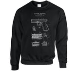 Glock Pistol Patent Blueprint T Shirt