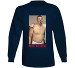 Mac Jones Mac Attack Shirtless With Cigar New England Football Fan T Shirt