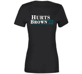 Hurts Brown 22 Jalen Hurts Aj Brown Philadelphia Football Fan Crewneck Sweatshirt Crewneck Sweatshirt