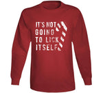 Its Not Going To Lick Itself Funny Christmas Candy Cane Holiday Crewneck Sweatshirt