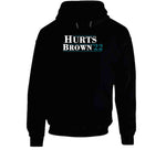 Hurts Brown 22 Jalen Hurts Aj Brown Philadelphia Football Fan Crewneck Sweatshirt Crewneck Sweatshirt