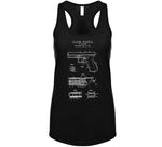 Glock Pistol Patent Blueprint T Shirt