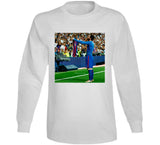 Lionel Messi Holding Up Barcelona Jersey Futbol Fan T Shirt