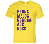 Bron Melo Rondo Ad Russ Los Angeles Basketball Fan Cool T Shirt