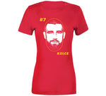 Travis Kelce Big Head Silhouette Kansas City Football T Shirt