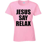 Jesus Say Relax Funny Simpsons Inspired T Shirt