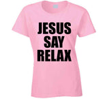 Jesus Say Relax Funny Simpsons Inspired T Shirt