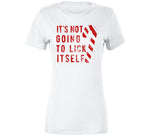 Its Not Going To Lick Itself Funny Christmas Candy Cane Crewneck Sweatshirt