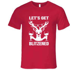 Let's Get Blitzened Funny Christmas Holiday Reindeer Crewneck Sweatshirt