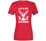 Let's Get Blitzened Funny Christmas Holiday Reindeer Crewneck Sweatshirt