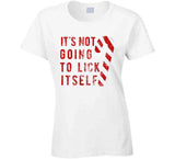 Its Not Going To Lick Itself Funny Christmas Candy Cane Crewneck Sweatshirt