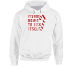 Its Not Going To Lick Itself Funny Christmas Candy Cane Crewneck Sweatshirt