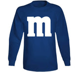 Letter M Blue Halloween Costume T Shirt