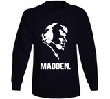 John Madden Head Silhouette Football Fan T Shirt