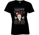 Happy 4th Of July Funny Joe Biden Ugly Christmas Sweater Style Crewneck Sweatshirt