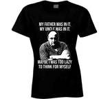 Tony Soprano Too Lazy To Think For Myself Quote Sopranos Fan T Shirt