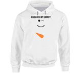 Wanna Kiss My Carrot Funny Snowman Christmas Holiday Crewneck Sweatshirt