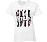 Horror Movie Characters Knives Scream Jason Voorhees Michael Myers Chucky Halloween T Shirt