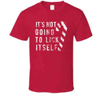 Its Not Going To Lick Itself Funny Christmas Candy Cane Holiday Crewneck Sweatshirt