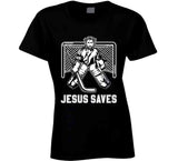 Jesus Saves Funny Hockey Goalie Meme T Shirt