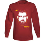 Travis Kelce Big Head Silhouette Kansas City Football T Shirt