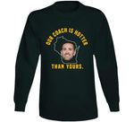 Our Coach Is Hotter Than Yours Aaron Rodgers Matt Lafleur Green Bay Football Fan T Shirt