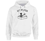 Skeleton With Coffee Get In Loser Funny Halloween T Shirt