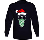 Hipster Santa Hops Beard Funny Christmas Meme T Shirt