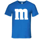 Letter M Blue Halloween Costume T Shirt