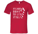 Its Not Going To Lick Itself Funny Christmas Candy Cane Holiday Crewneck Sweatshirt