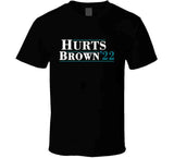 Hurts Brown 22 Jalen Hurts Aj Brown Philadelphia Football Fan Crewneck Sweatshirt Crewneck Sweatshirt