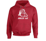 Santa Claus Jolly Af Funny Christmas Holiday Humor Joke Crewneck Sweatshirt