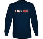 Ilya Sorokin Is Greater Than Igor Shesterkin New York Hockey T Shirt