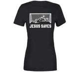 Jesus Saves Funny Soccer Goalkeeper T Shirt