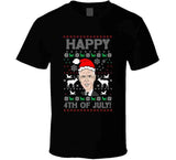 Happy 4th Of July Funny Joe Biden Ugly Christmas Sweater Style Crewneck Sweatshirt