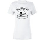 Skeleton With Coffee Get In Loser Funny Halloween T Shirt