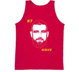 Travis Kelce Big Head Silhouette Kansas City Football T Shirt