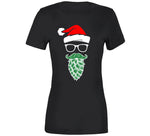 Hipster Santa Hops Beard Funny Christmas Meme T Shirt